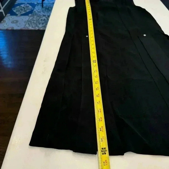 Lafayette 148 black pleated sleeveless dress with gold accent buttons size SP - Picture 8 of 13